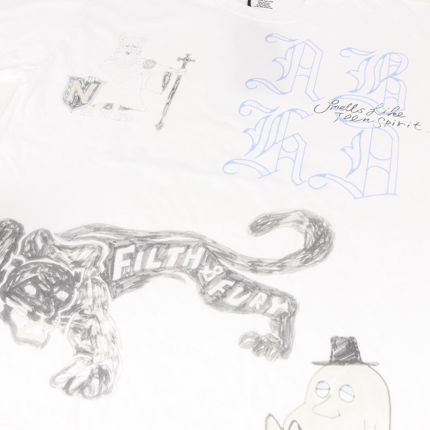 25SS 落書きグラフィック ロングスリーブ Tシャツ(NH . TEE LS-9)