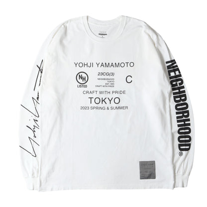 23AW ×Yohji Yamamoto POUR HOMME ロングスリーブ Tシャツ