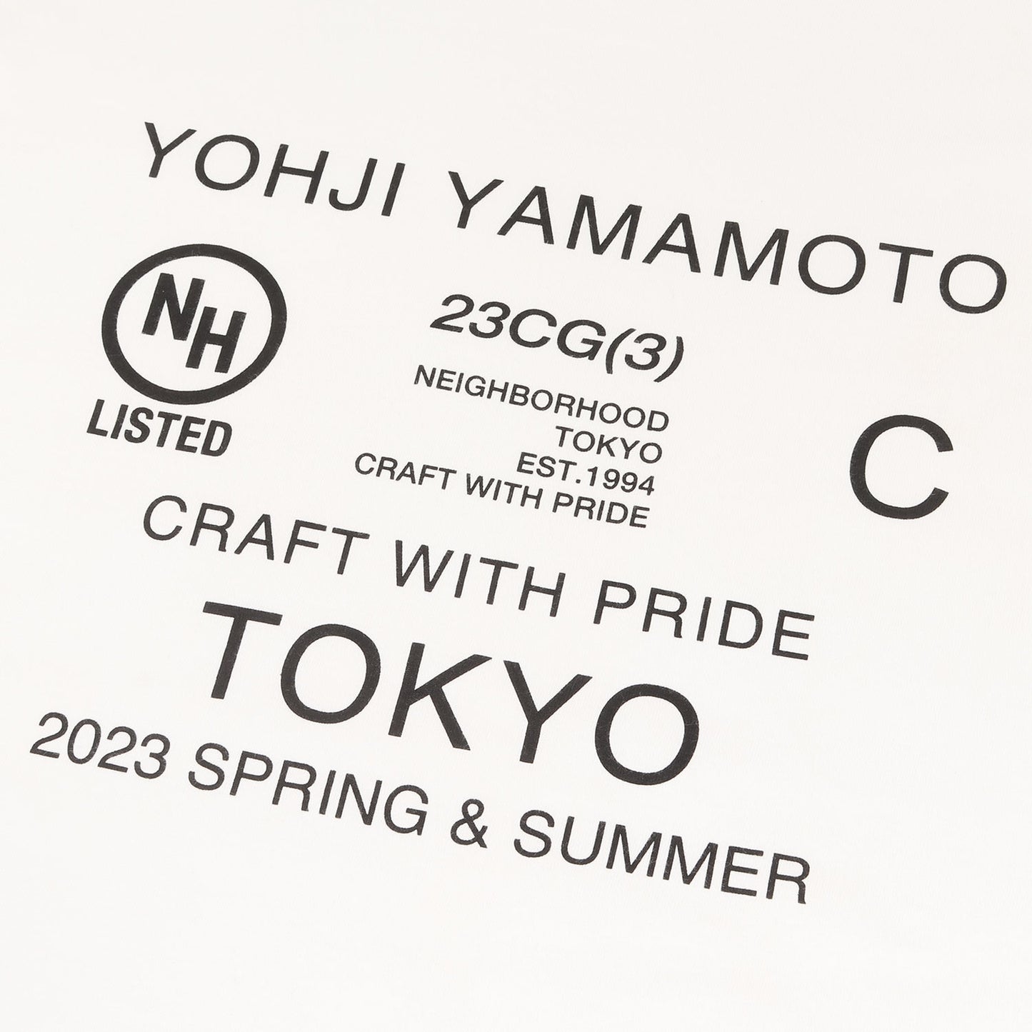 23AW ×Yohji Yamamoto POUR HOMME ロングスリーブ Tシャツ
