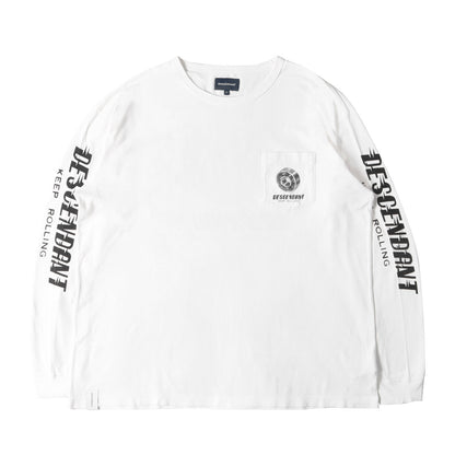 グラフィック ロングスリーブ ポケット Tシャツ