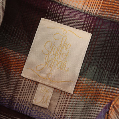 ルーズフィット オンブレチェック ワーク 半袖シャツ