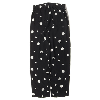 バスドラム ドット柄 レーヨン ベイカー イージーパンツ