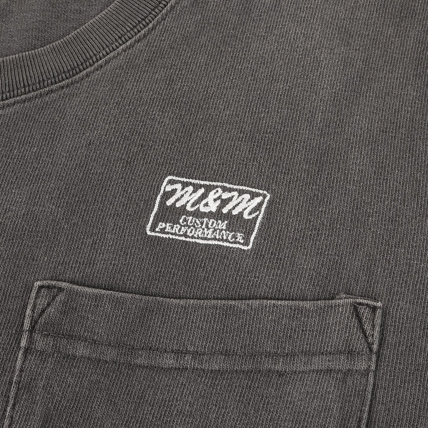 ピグメントダイ加工 ヘビー ポケット Tシャツ