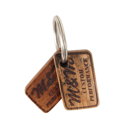 焼き印ロゴ 2連ウッド キーホルダー(WOOD KEY HOLDER)
