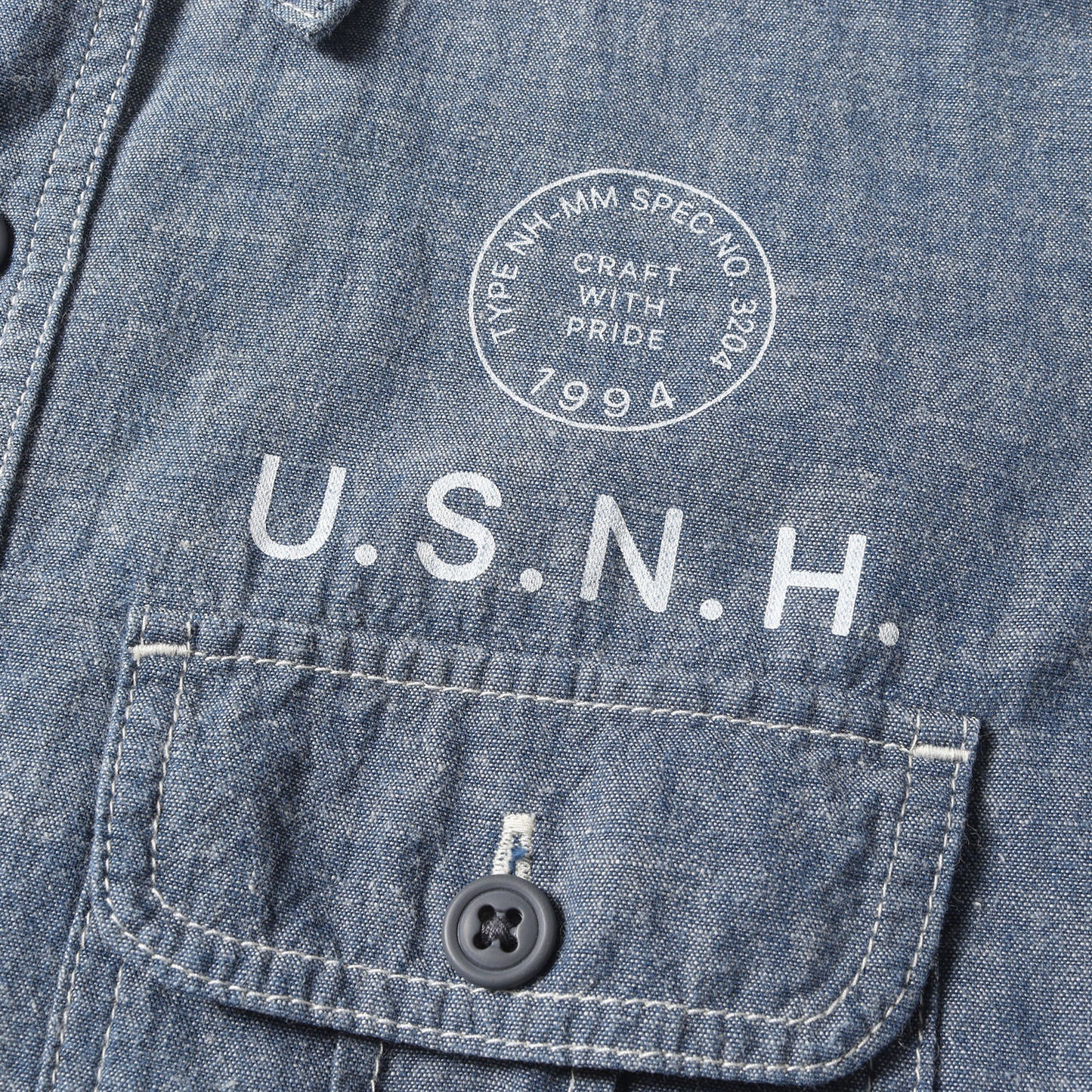 USNHロゴ シャンブレーシャツ(U.S.N.H. / C-SHIRT. LS)