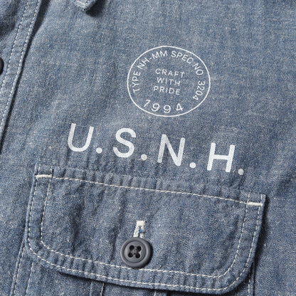 USNHロゴ シャンブレーシャツ(U.S.N.H. / C-SHIRT. LS)