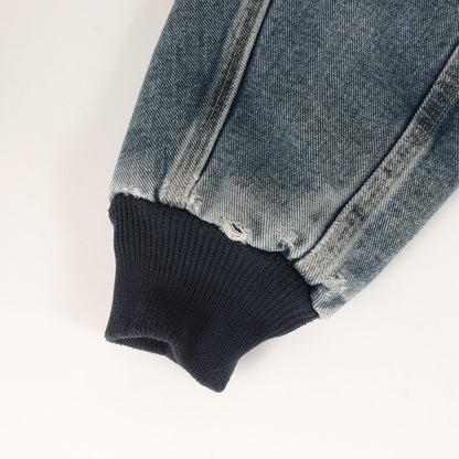 [スペシャル] 90s 裏地 ネイティブ柄 デニム アクティブジャケット / USA製 星タグ