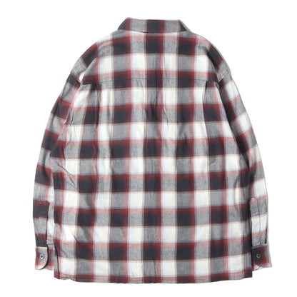 23SS オンブレチェック コットン/レーヨン オープンカラー シャツ(BLOCKOMBRE SHIRT LS)