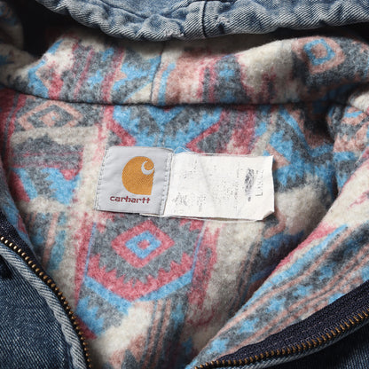 [スペシャル] 90s 裏地 ネイティブ柄 デニム アクティブジャケット / USA製 星タグ