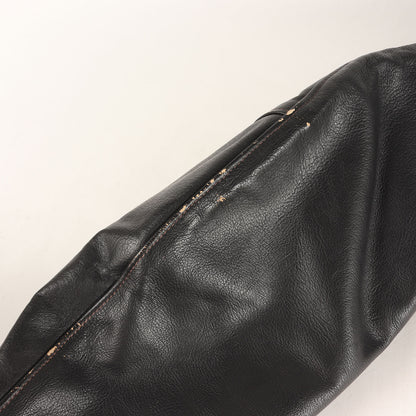 [USA製 白タグ] 80s 無地 袖レザー メルトンウール スタジャン