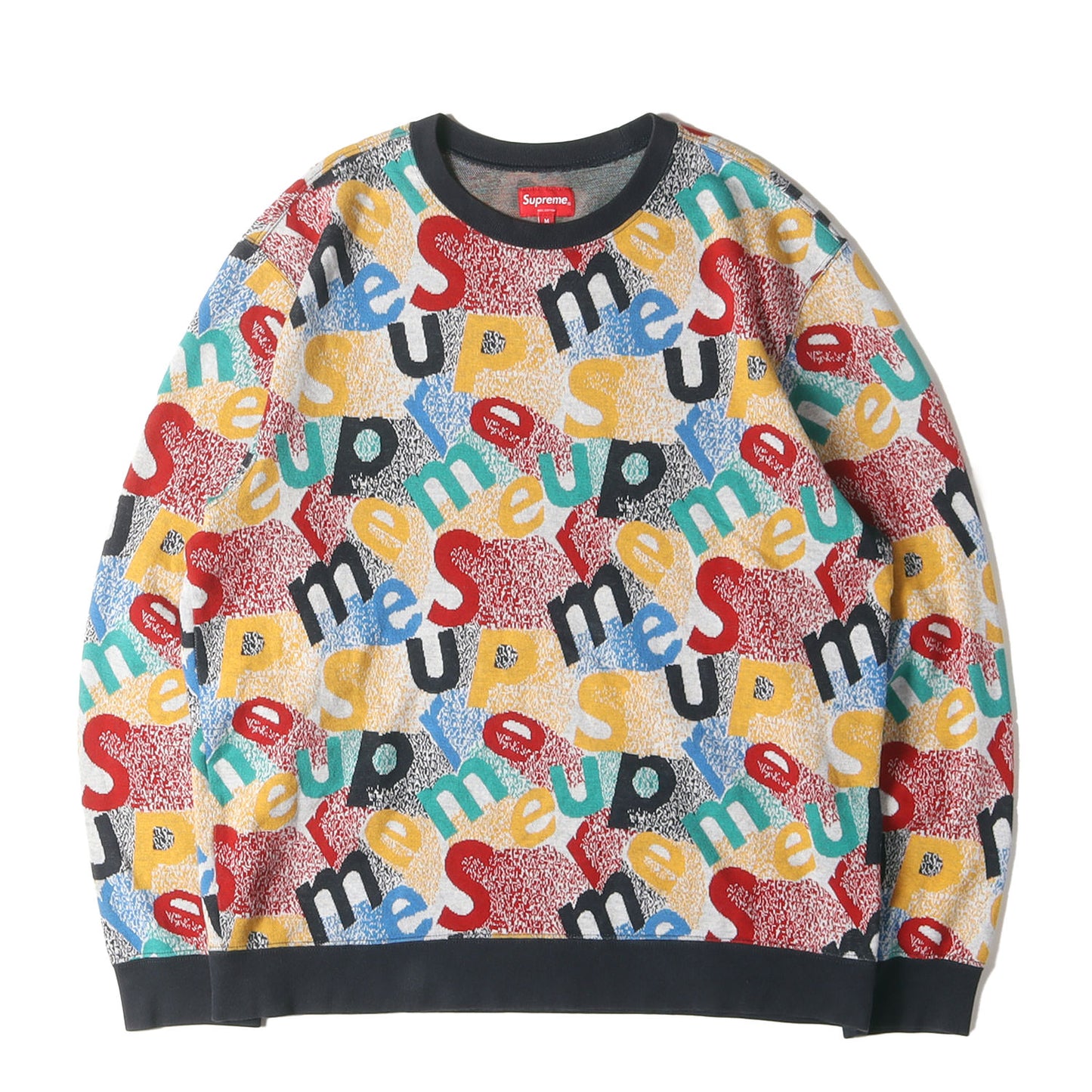 ブランドロゴ柄 クルーネック コットン ニット(Scatter Text Crewneck)