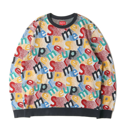 ブランドロゴ柄 クルーネック コットン ニット(Scatter Text Crewneck)