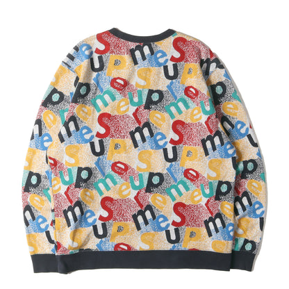 ブランドロゴ柄 クルーネック コットン ニット(Scatter Text Crewneck)