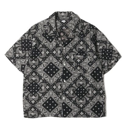 23SS バンダナ柄 オープンカラー レーヨン 半袖シャツ(S/S SHIRTS)