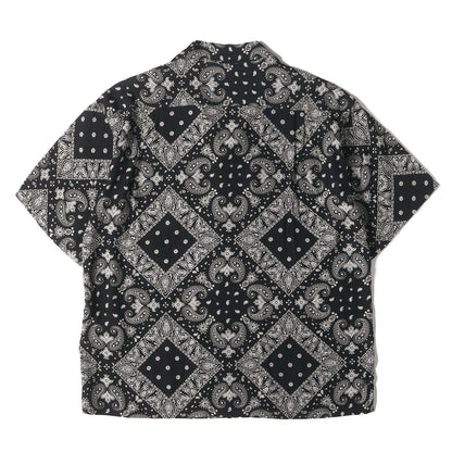 23SS バンダナ柄 オープンカラー レーヨン 半袖シャツ(S/S SHIRTS)