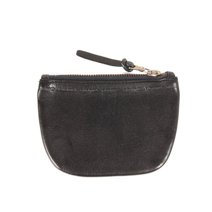 型押しロゴ レザー ジップ コインケース