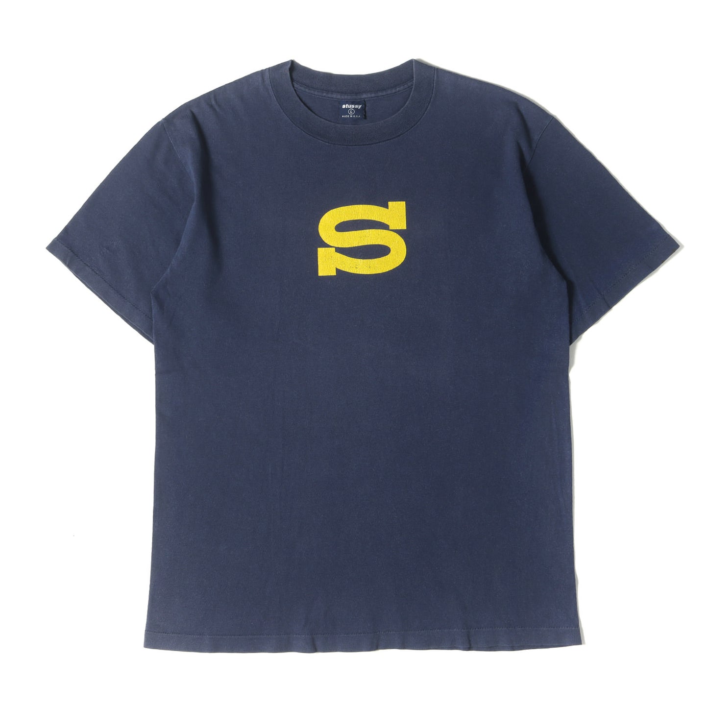 90s OLD STUSSY 紺タグ Sロゴ Tシャツ(USA製)