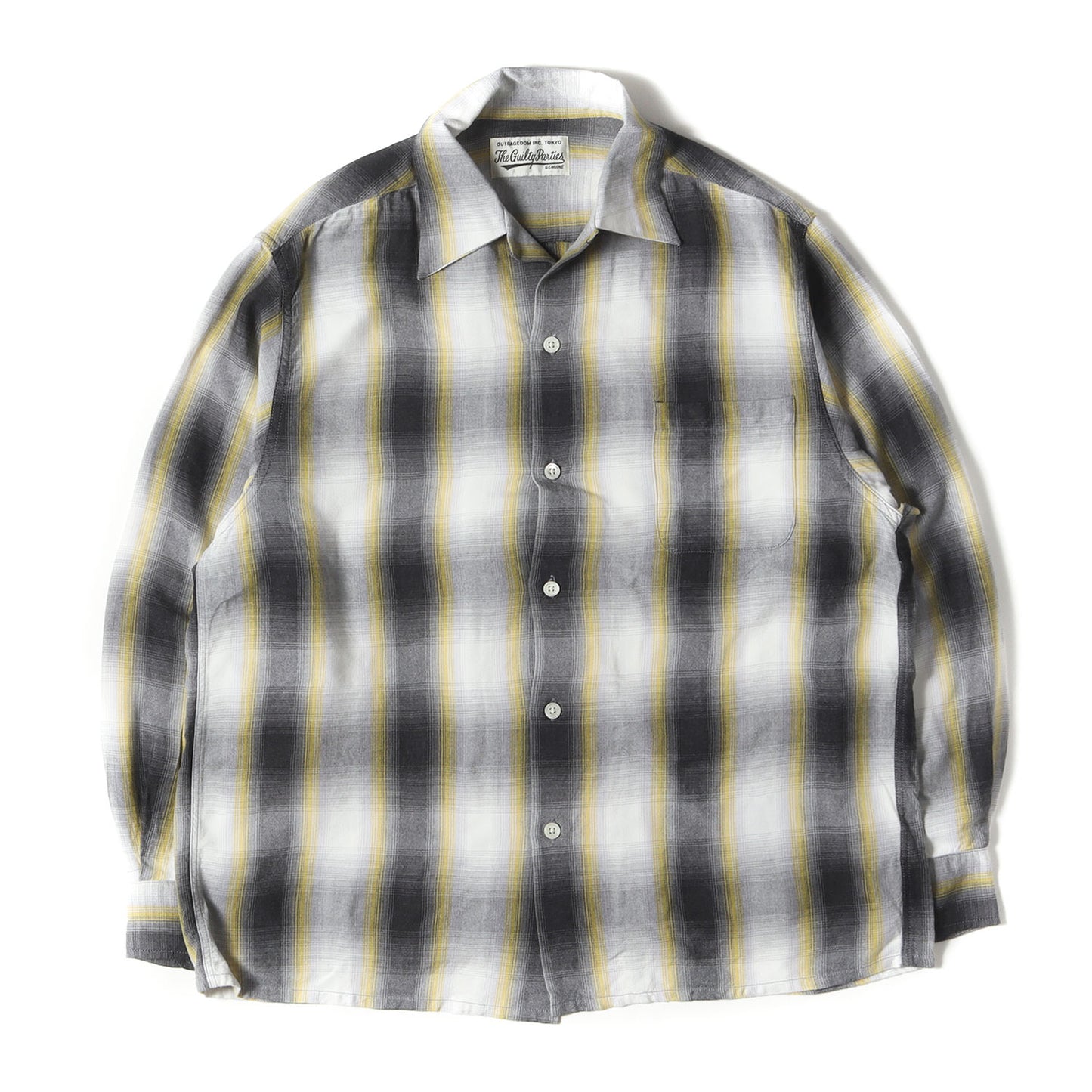 22AW オンブレチェック オープンカラー レーヨン シャツ(OMBRAY CHECK OPEN COLLAR SHIRT L/S)