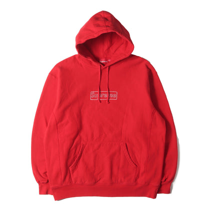 21SS ×KAWS チョーク BOXロゴ スウェットパーカー(Chalk Logo Hooded Sweatshirt)