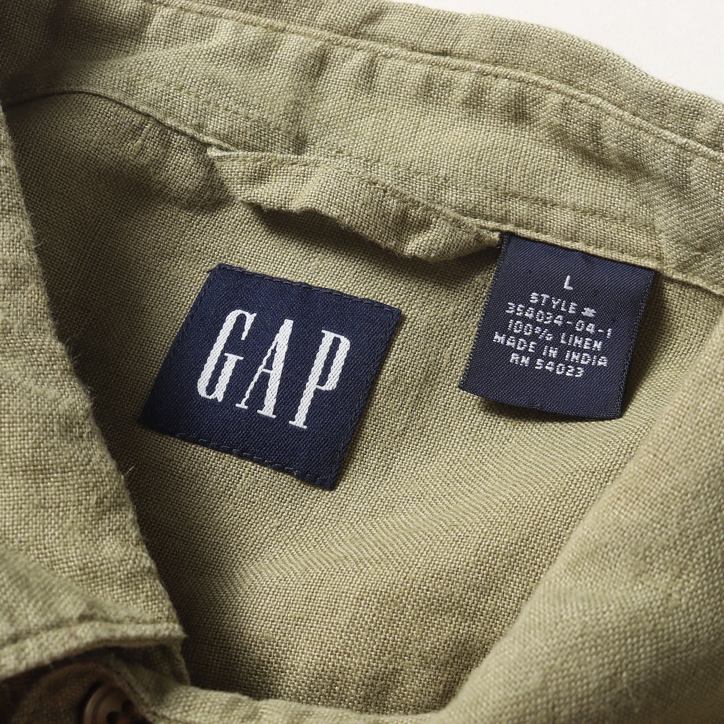 90s OLD GAP マチ付き リネンシャツ