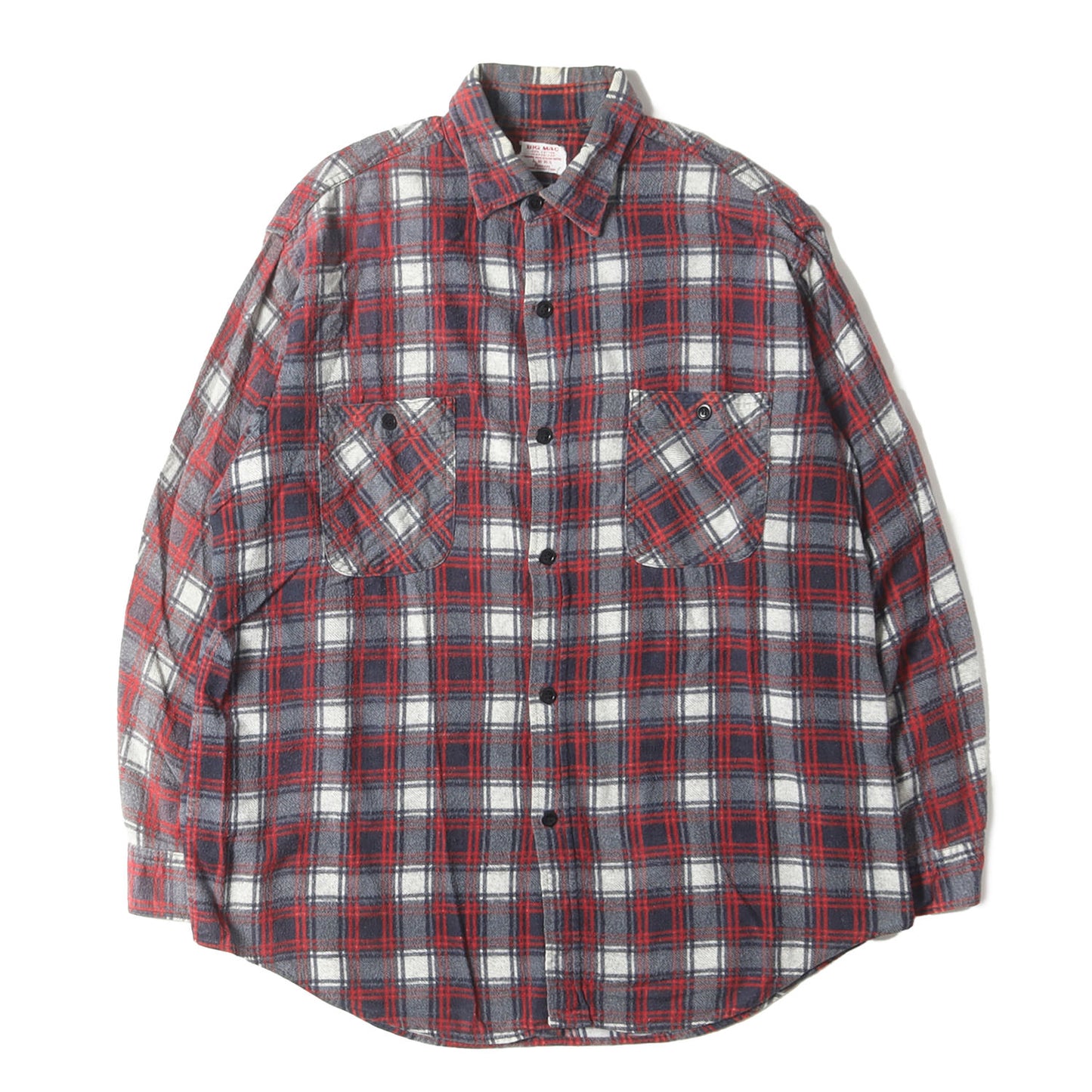 [好配色] 60s プリントチェック フランネルシャツ