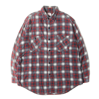 [好配色] 60s プリントチェック フランネルシャツ