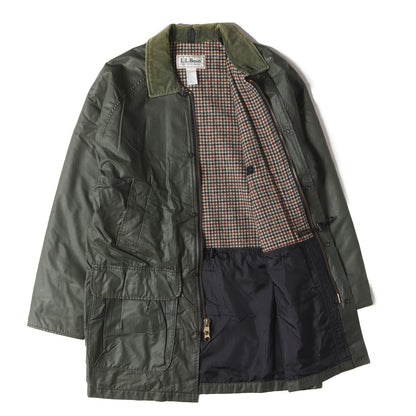 80s 襟コーデュロイ 裏地チェックウール 65/35クロス ハンティングジャケット USA製