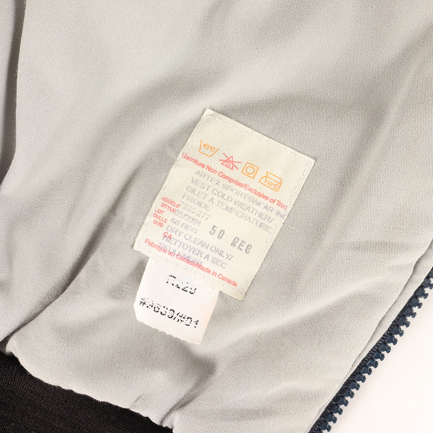 00s ハイネック ニットリブ 中綿 ジップ ベスト / カナダ製 ARTEX SPORTSWEAR