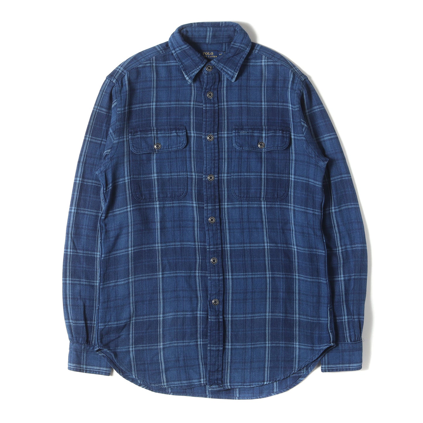 [現行タグ] インディゴ チェック ヘビー フランネルシャツ(RELAXED FIT)