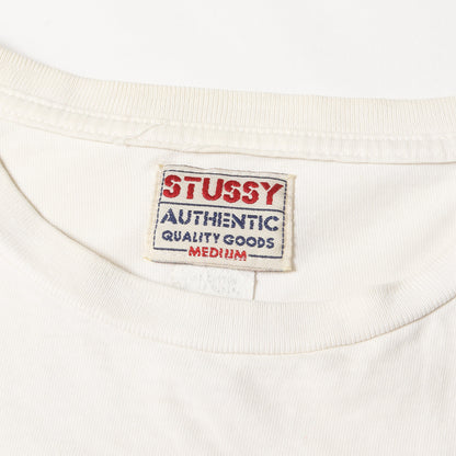 90s OLD STUSSY 白タグ クラウンロゴ Tシャツ(USA製)