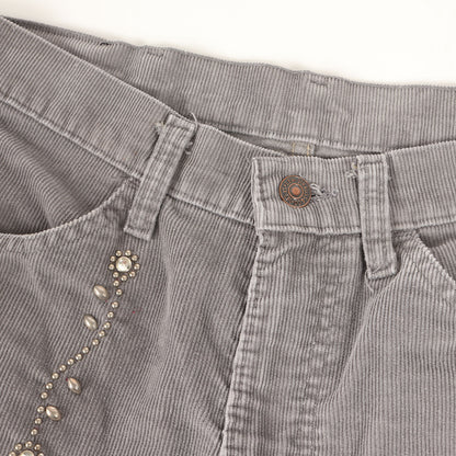 古着リメイク フラワースタッズ Levi's 517 コーデュロイパンツ
