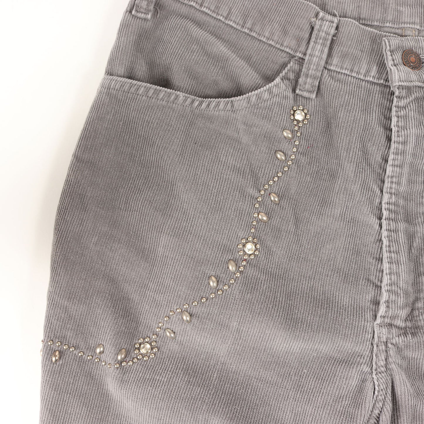 古着リメイク フラワースタッズ Levi's 517 コーデュロイパンツ
