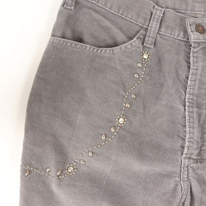 古着リメイク フラワースタッズ Levi's 517 コーデュロイパンツ