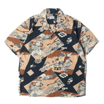 05SS 桃太郎&舌切り雀 和柄 レーヨン アロハシャツ(MUSA-SHIYA実名復刻 / SPECIAL EDITION)