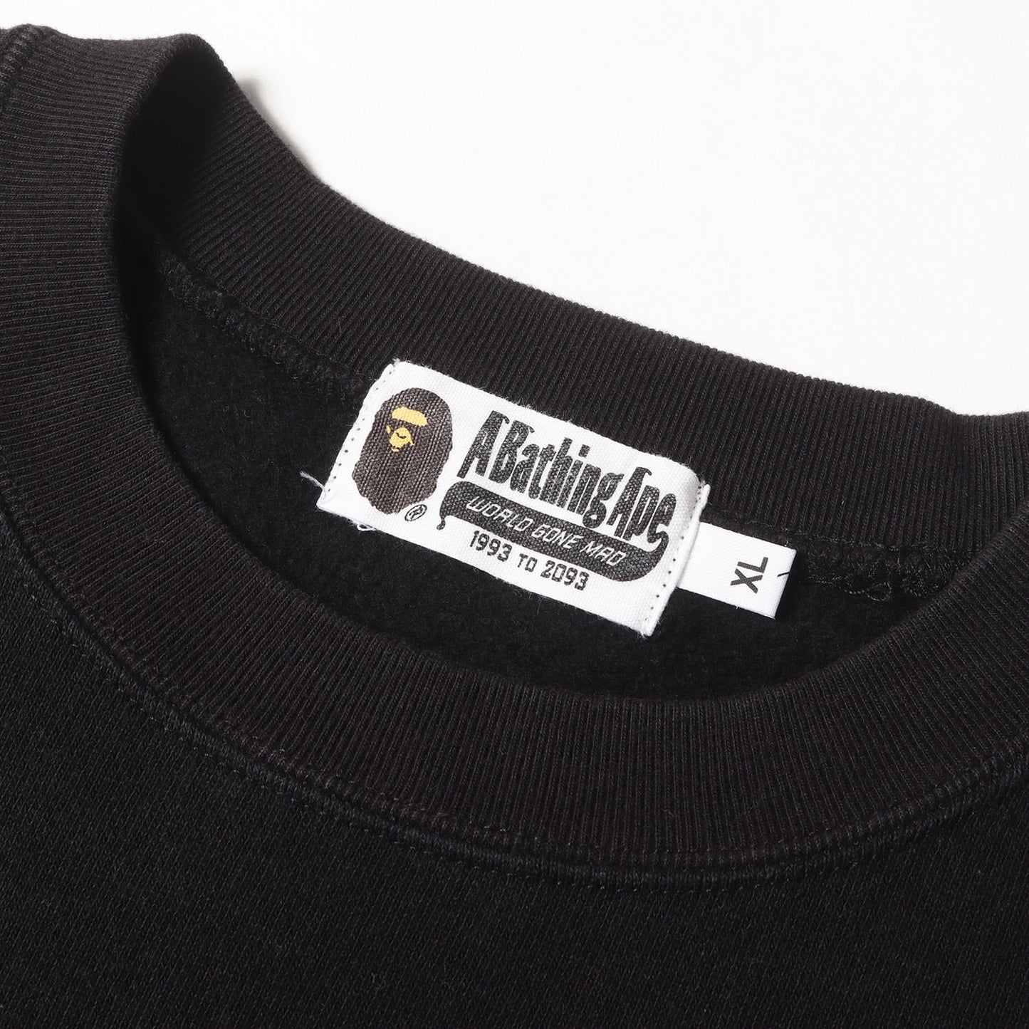 猿顔 ワンポイント クルーネック スウェット