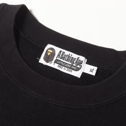 猿顔 ワンポイント クルーネック スウェット