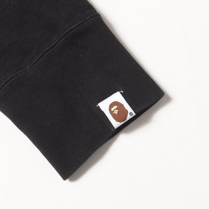 猿顔 ワンポイント クルーネック スウェット