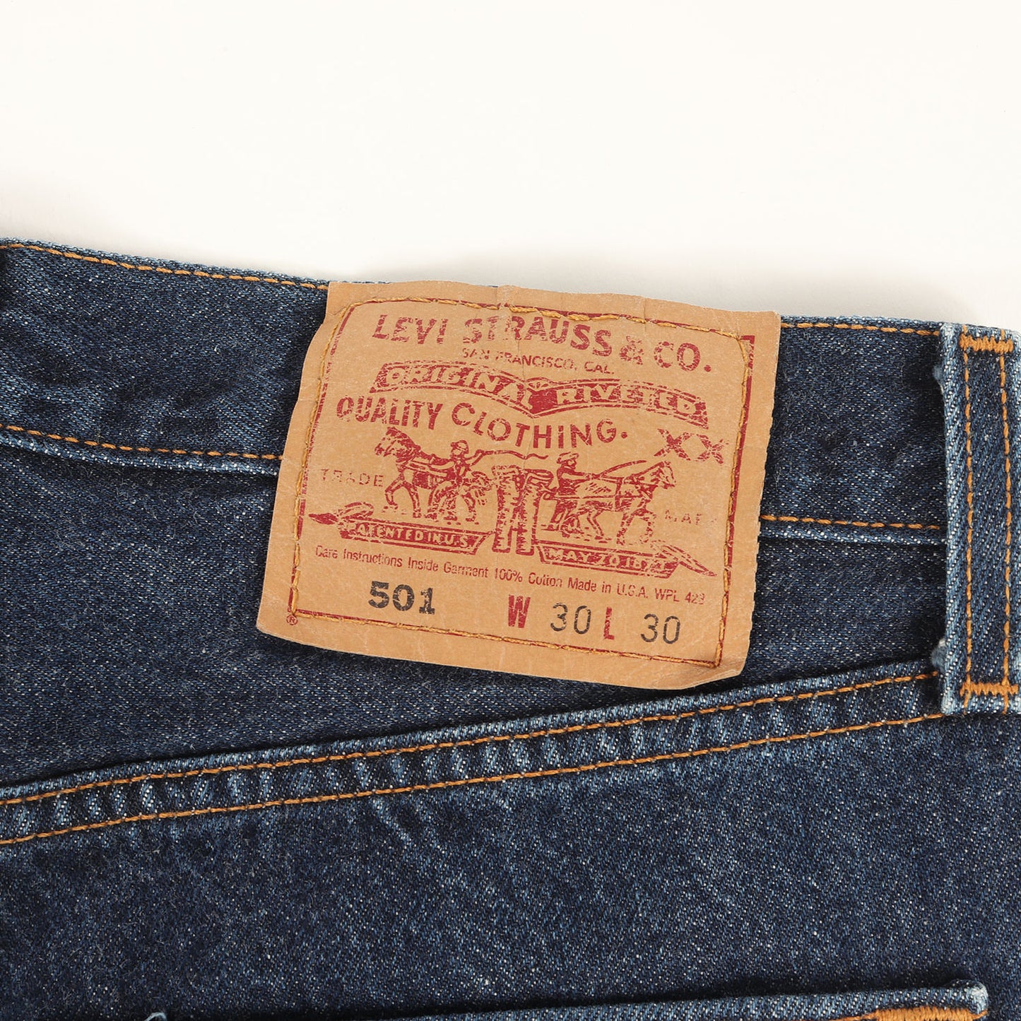 [濃紺 GOODコンディション] 90s 501 デニムパンツ(USA製)