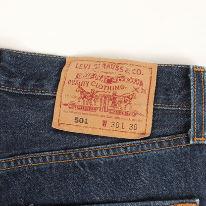 [濃紺 GOODコンディション] 90s 501 デニムパンツ(USA製)