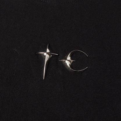 ロゴプレート付き クルーネック Tシャツ