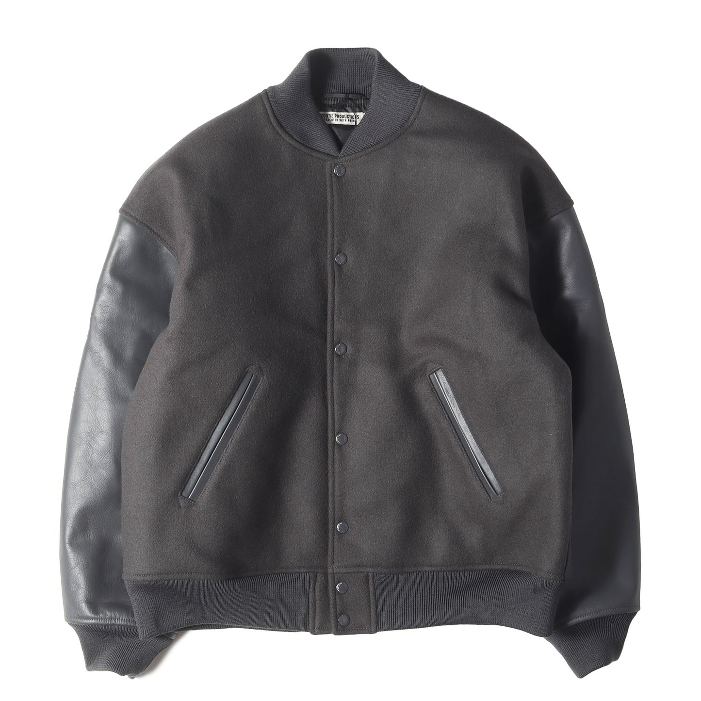 22AW オーバーサイズ 袖レザー メルトン スタジャン(Wool Melton Error Fit Stadium Jacket)