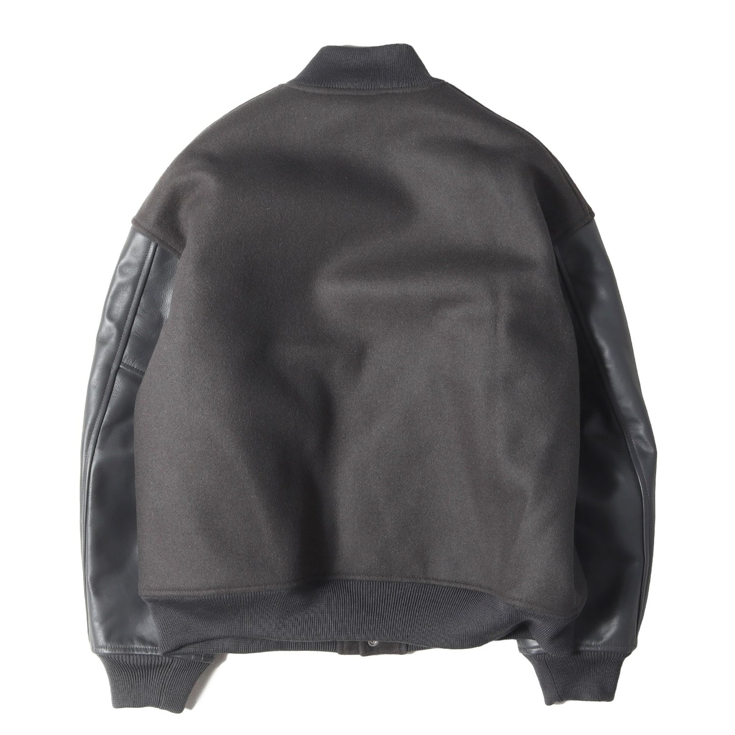 22AW オーバーサイズ 袖レザー メルトン スタジャン(Wool Melton Error Fit Stadium Jacket)