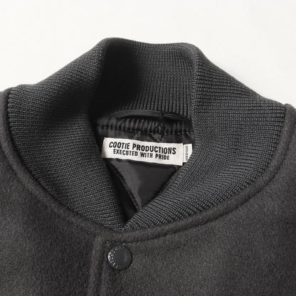22AW オーバーサイズ 袖レザー メルトン スタジャン(Wool Melton Error Fit Stadium Jacket)
