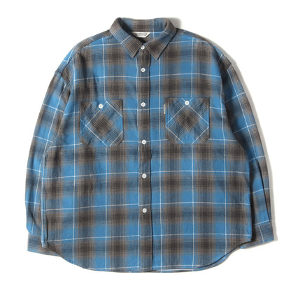 21AW オンブレチェック オーバーサイズ フランネル シャツ(Ombre Nel Check Work Shirt)