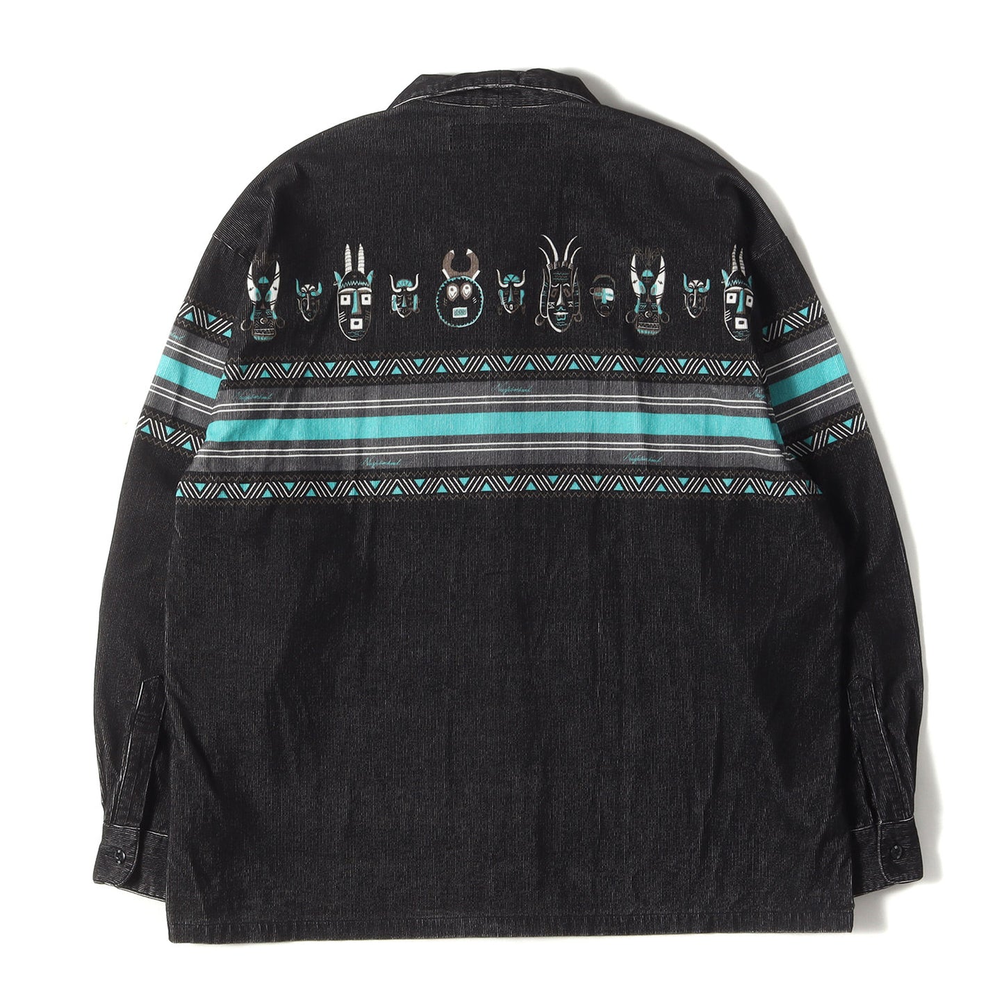 23AW マスク プリント コーデュロイ オープンカラーシャツ(MASK PRINT SHIRT LS)