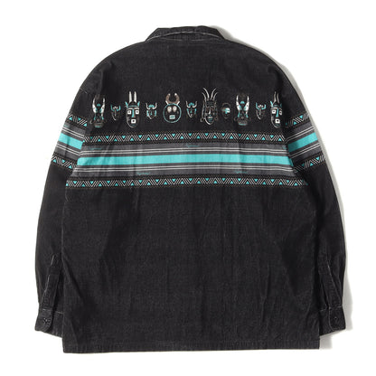 23AW マスク プリント コーデュロイ オープンカラーシャツ(MASK PRINT SHIRT LS)