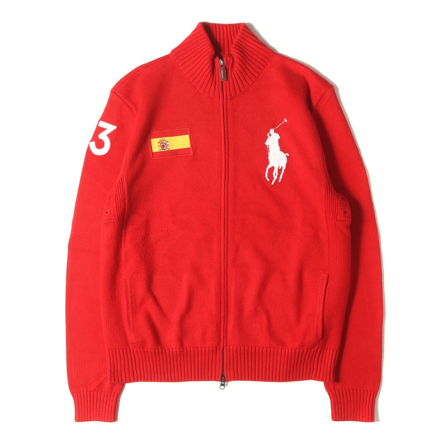 [人気モデル] スペイン ビッグポニー ダブルジップ ドライバーズ コットンニット