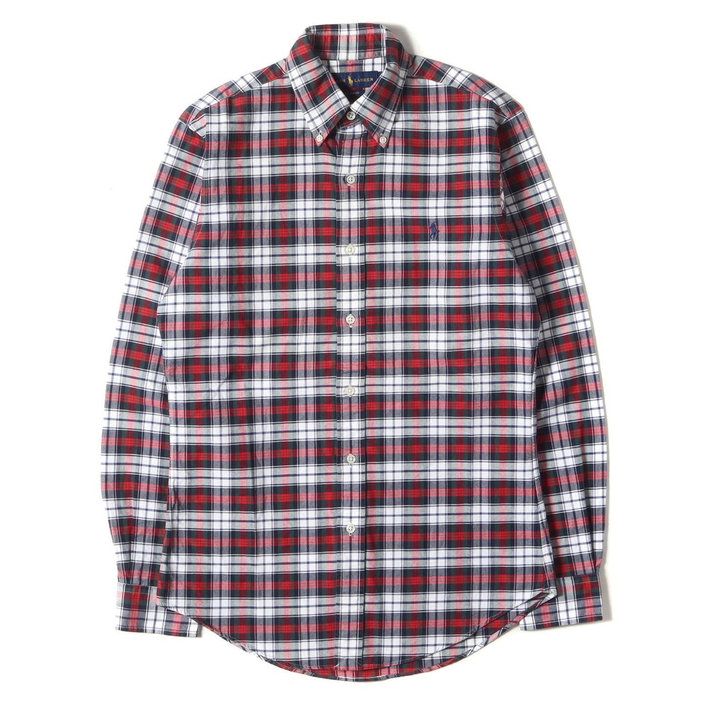 [現行タグ] オックスフォード タータンチェック ボタンダウンシャツ(CUSTOM FIT)