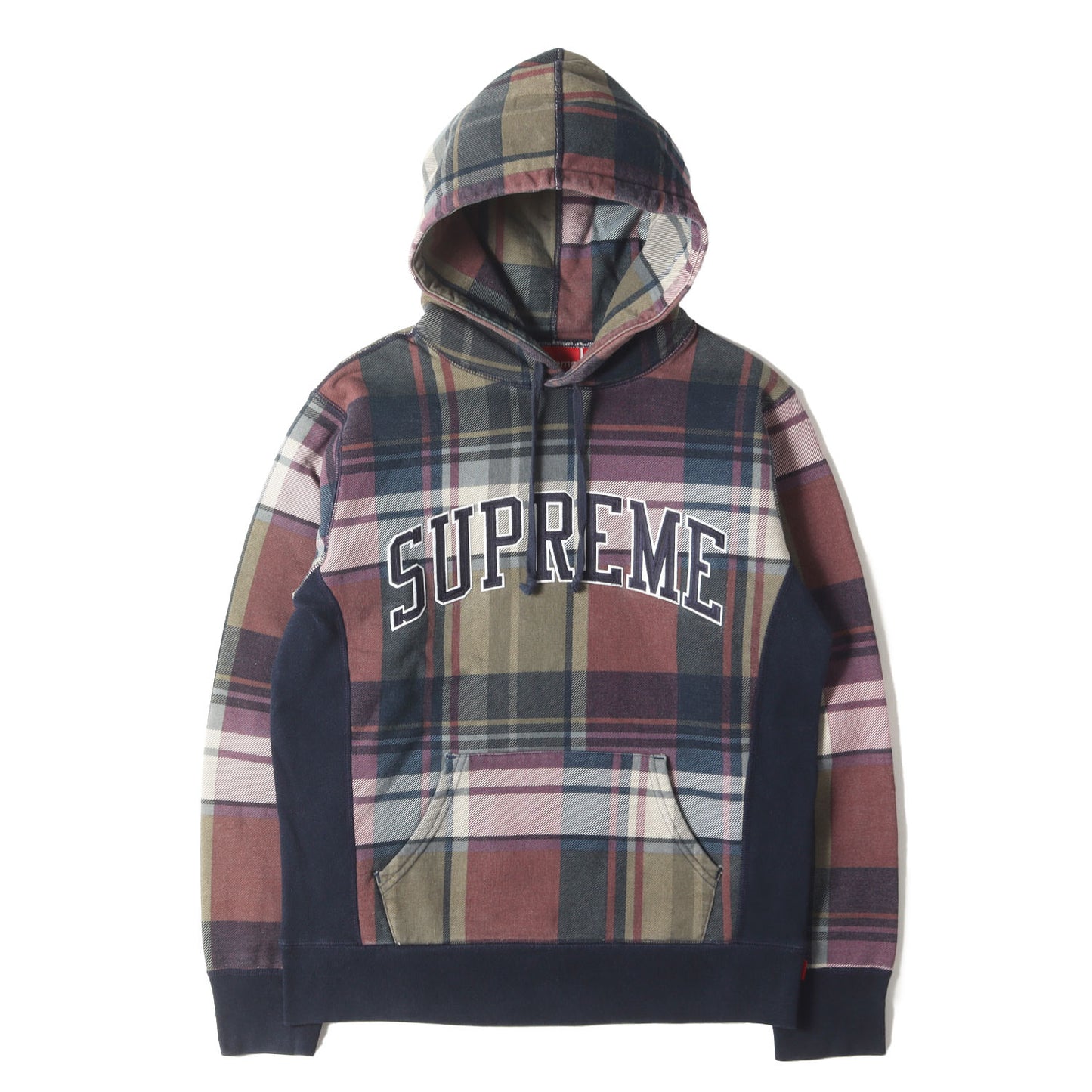 アーチロゴ タータンチェック スウェットパーカー(Plaid Pullover)