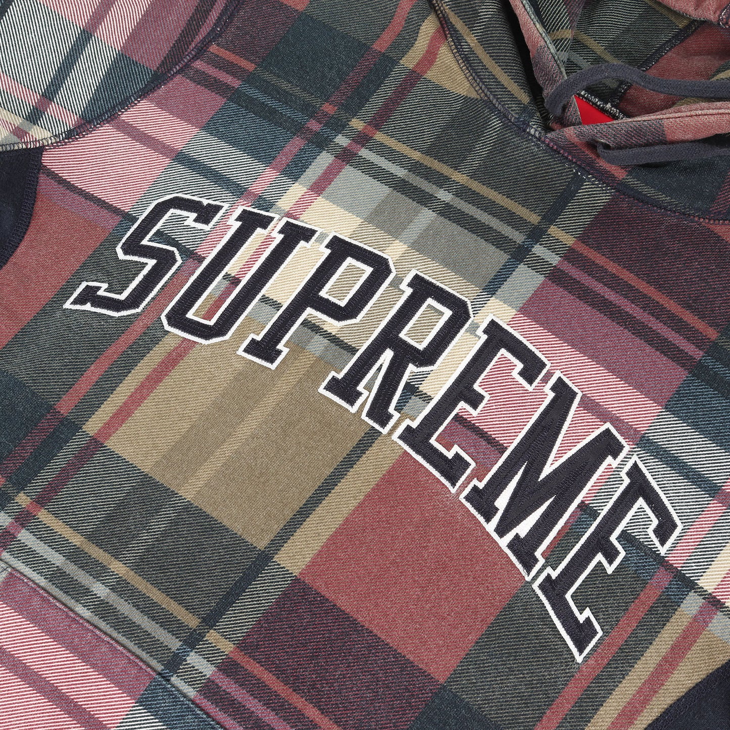 アーチロゴ タータンチェック スウェットパーカー(Plaid Pullover)